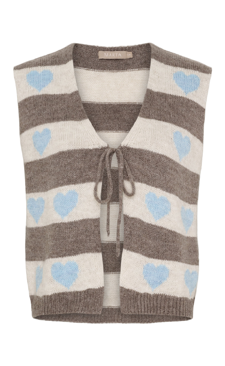 Marta Du Chateau Vest Phoenix Knit Celeste