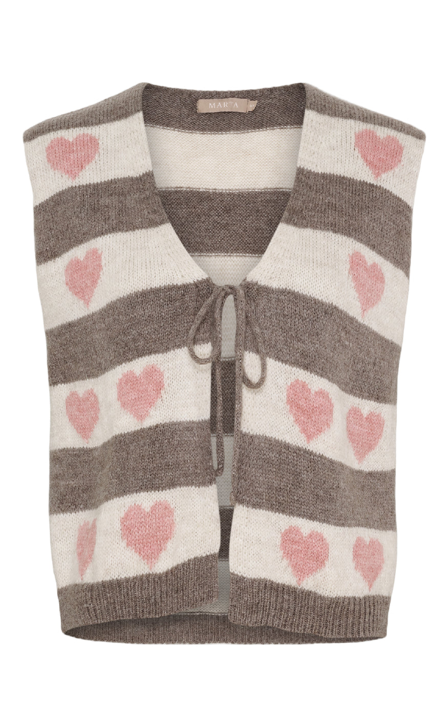 Marta Du Chateau Vest Phoenix Knit Old Rose