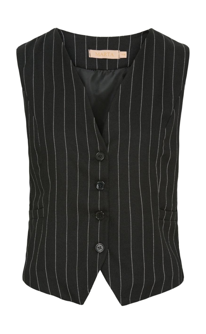 Marta Du Chateau Vest 81093 Solveig Black Stripe