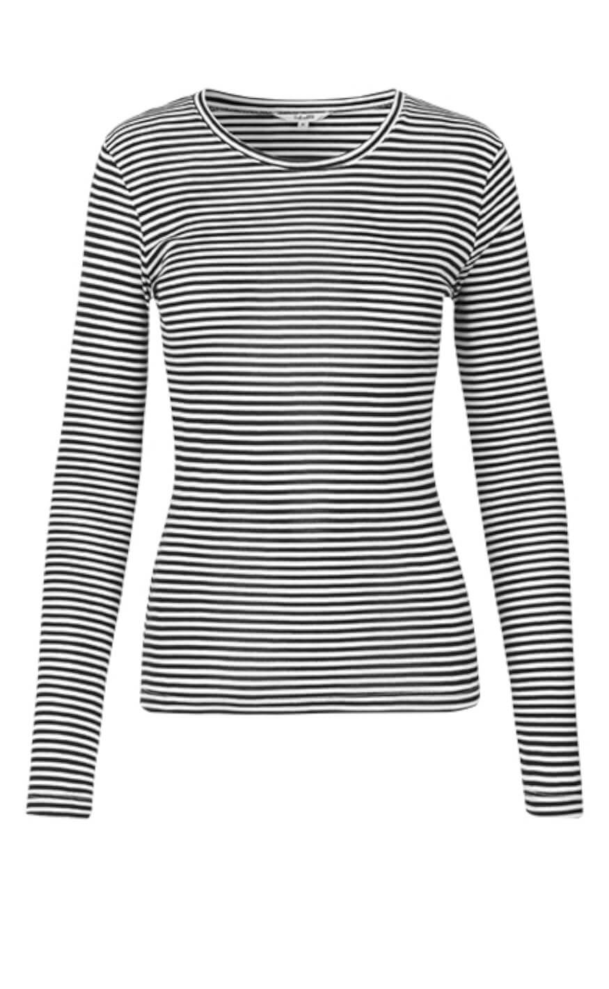 Mbym Bluse Lilita Black Sugar Stripe