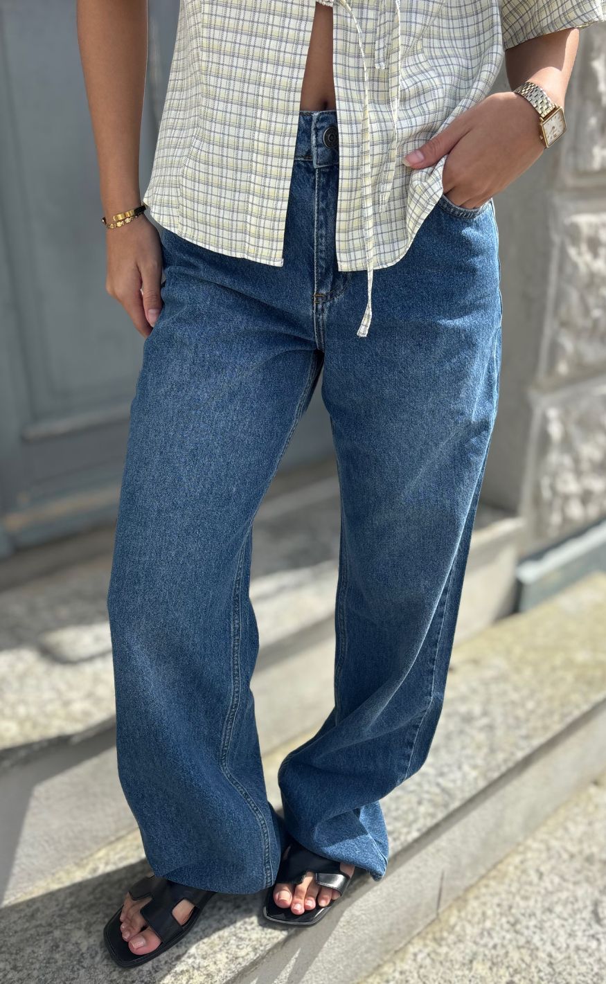 Mbym Bukser Cadian Vintage Blue Wash