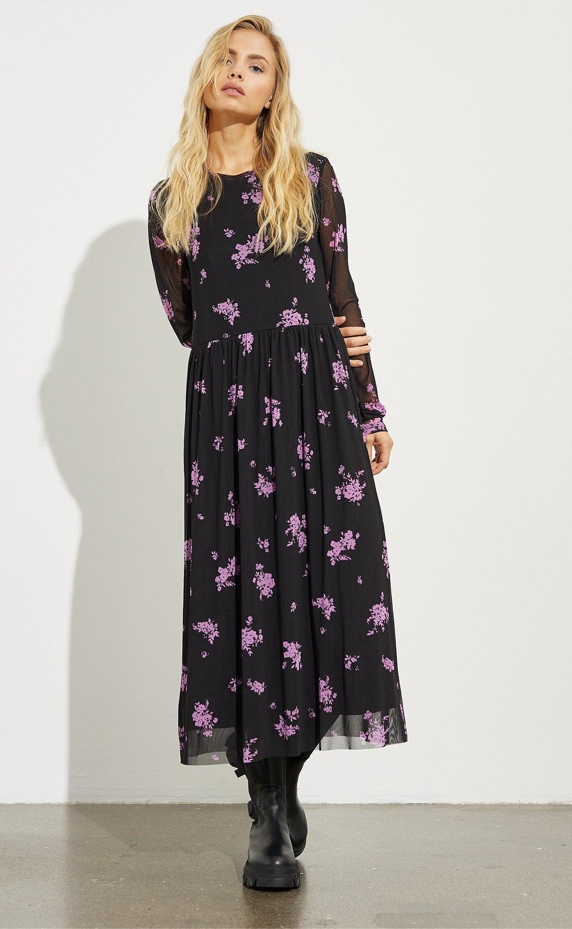 Mbym Kjole Alaia Lavany Orchid Print