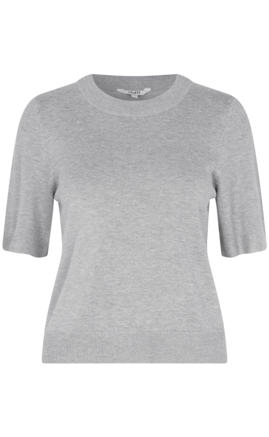 Mbym  -shirt Carla-  Light Grey Melange