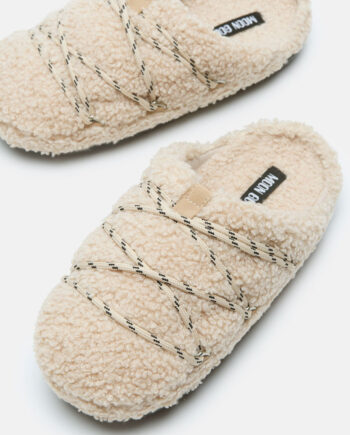 Moon Boots Slippers Teddy Sand