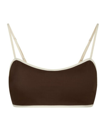 Neo Noir Bikini Overdel Fia Solid Dark Brown Creme