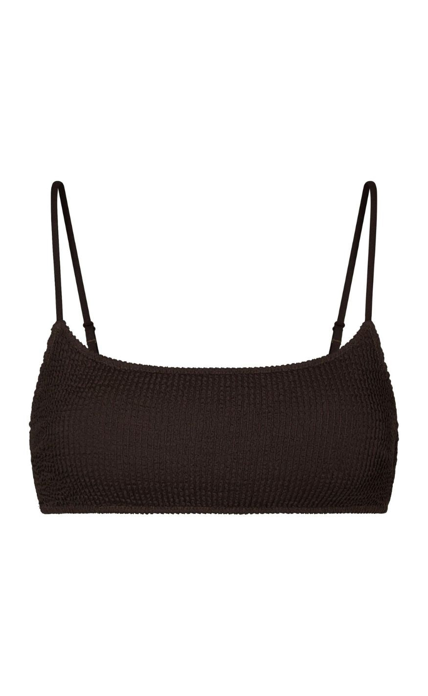 Neo Noir Bikini Overdel Skin Sand Crepe Dark Brown