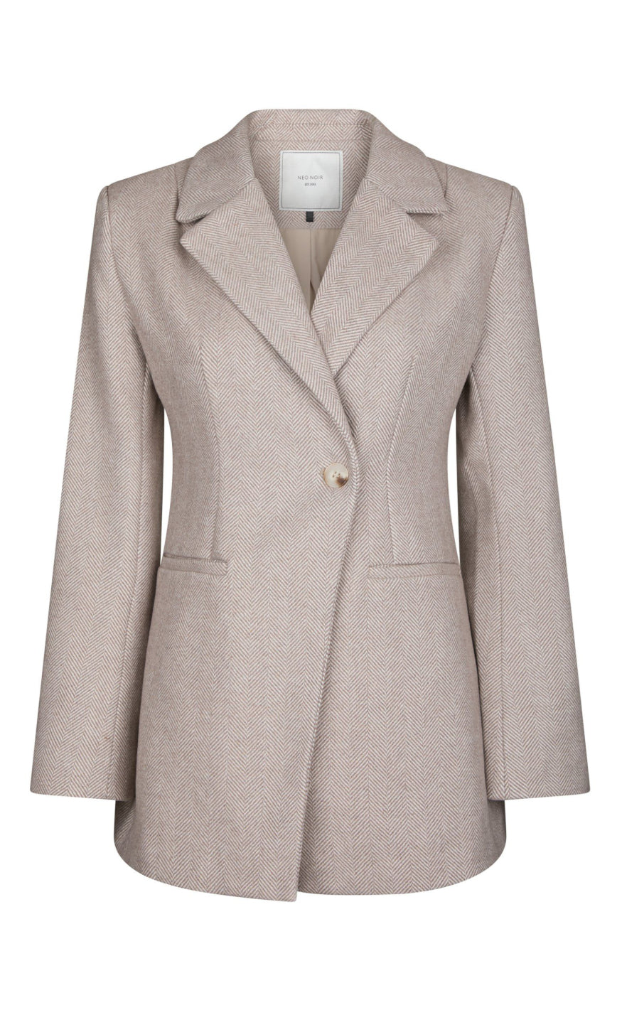 Neo Noir Blazer Bowie Herringbone Sand