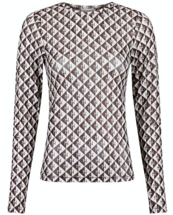 Neo Noir Blouse Ella Triangle Lego Mesh Mocca