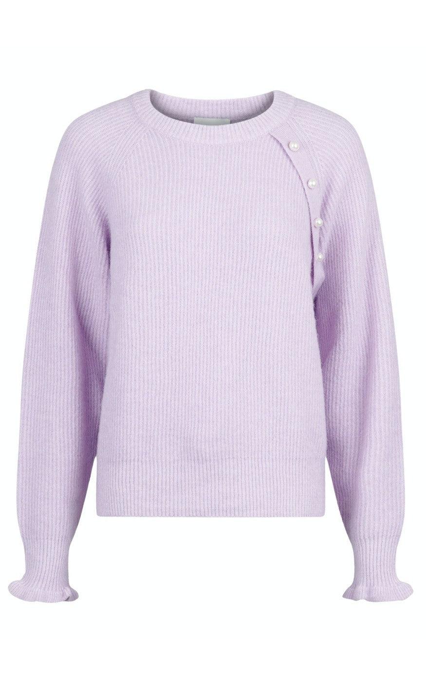 Neo Noir Bluse Asli Knit Light Lavender