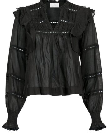 Neo Noir Bluse Aurika   Voile Black