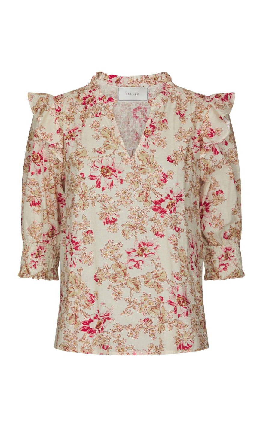 Neo Noir Bluse Davina Flower Rose