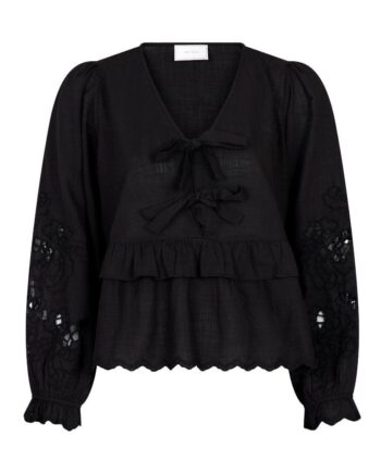 Neo Noir Bluse Eden Embroidery Black