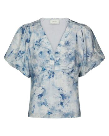 Neo Noir Bluse Irina Floral Blue