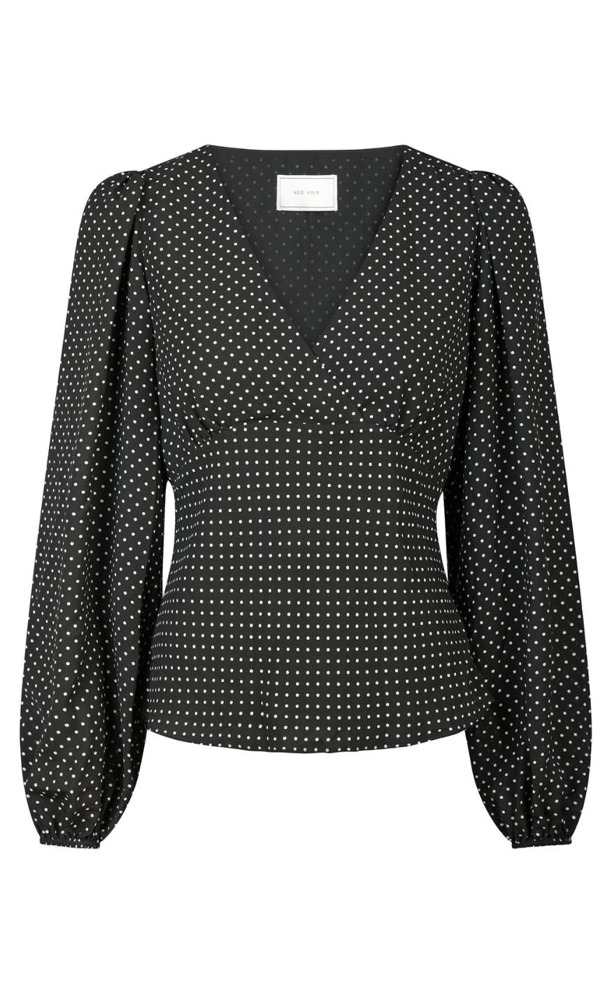 Neo Noir Bluse Jane Dot Black