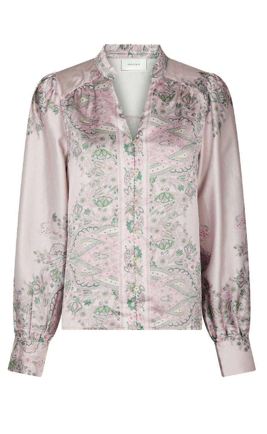 Neo Noir Bluse Massima Paisley Border Rose