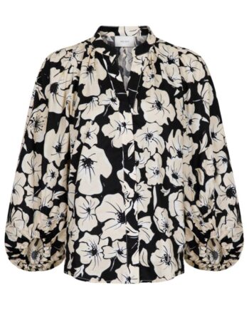 Neo Noir Bluse Nara Arty Flower Black