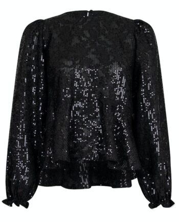 Neo Noir Bluse Rizzo Sequins Black