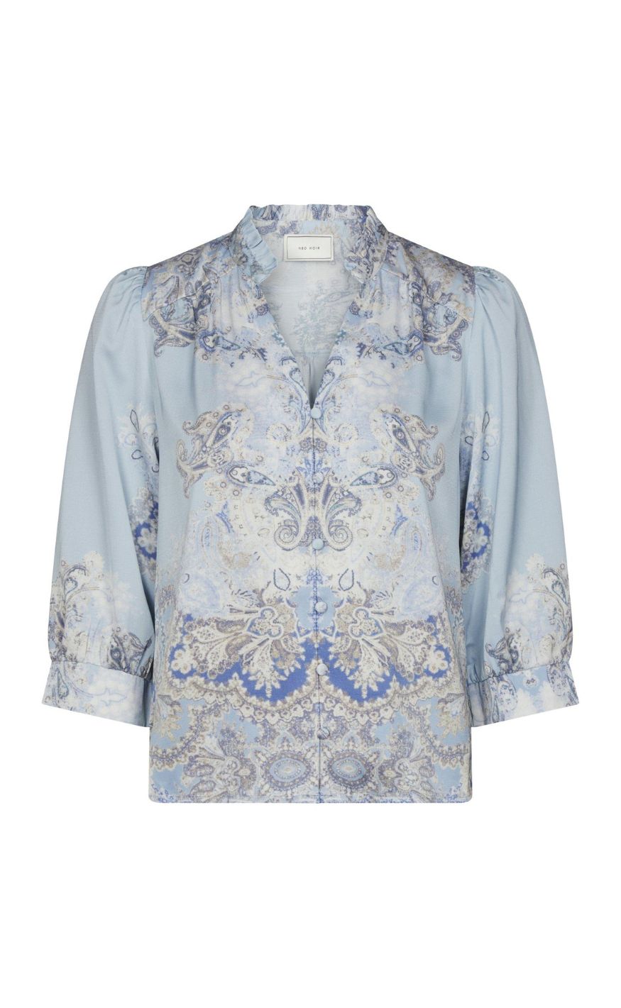 Neo Noir Bluse Roselle Artist Light Blue