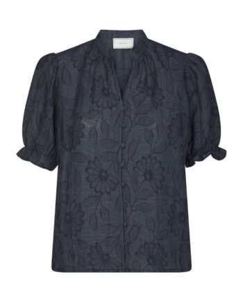Neo Noir Bluse Zika Flower Dark Blue