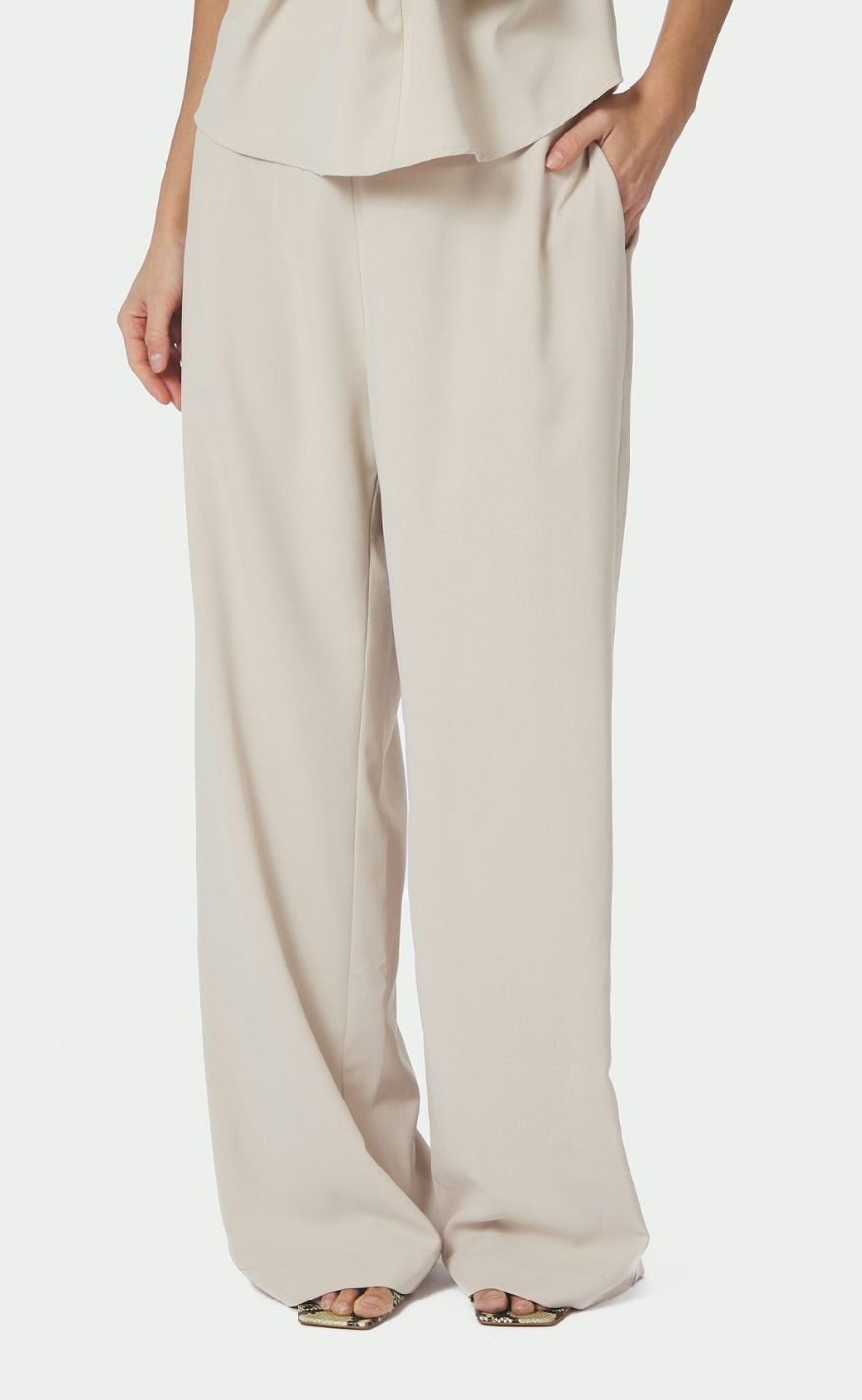Neo Noir Bukser Lunet Crepe Ivory