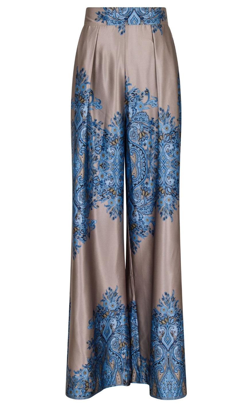 Neo Noir Bukser Mana Paisley Blue