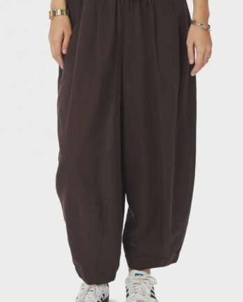 Neo Noir Bukser Prina Linen Dark Brown