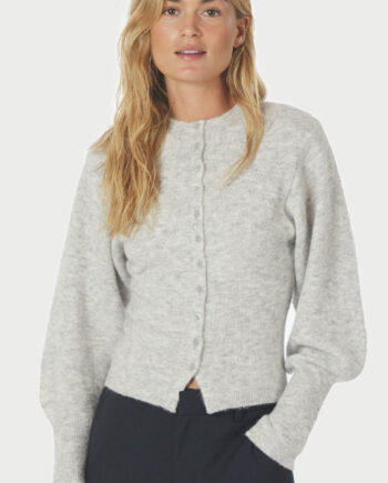 Neo Noir Cardigan Briano Light Grey Melange