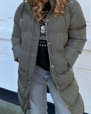 Neo Noir Jakke Lucette Puffer Olive