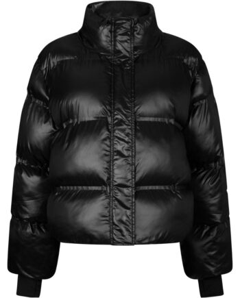 Neo Noir Jakke Rhea Shiny Puffer Black