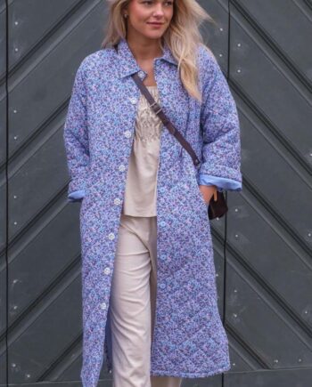 Neo Noir Jakke Salli Quilt Blue Flower