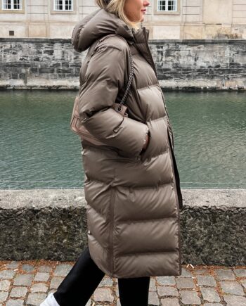 Neo Noir Jakke Viviana Puffer Dark Taupe