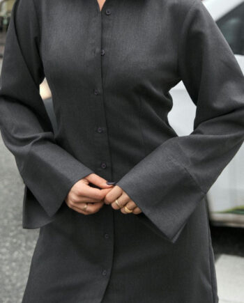 Neo Noir Kjole Cajsa Solid Dark Grey