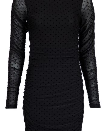 Neo Noir Kjole Helia Mesh Dot Black