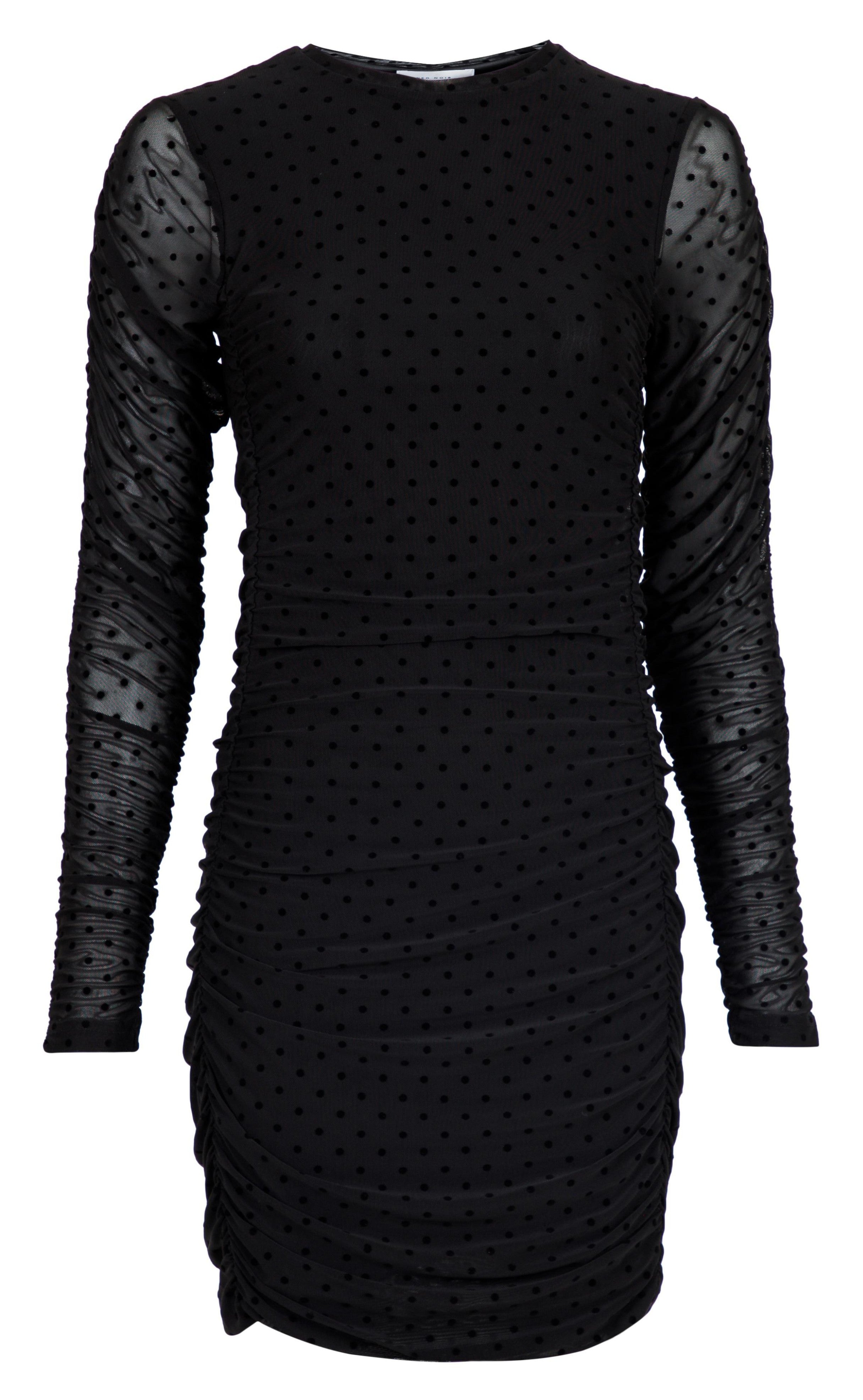 Neo Noir Kjole Helia Mesh Dot Black