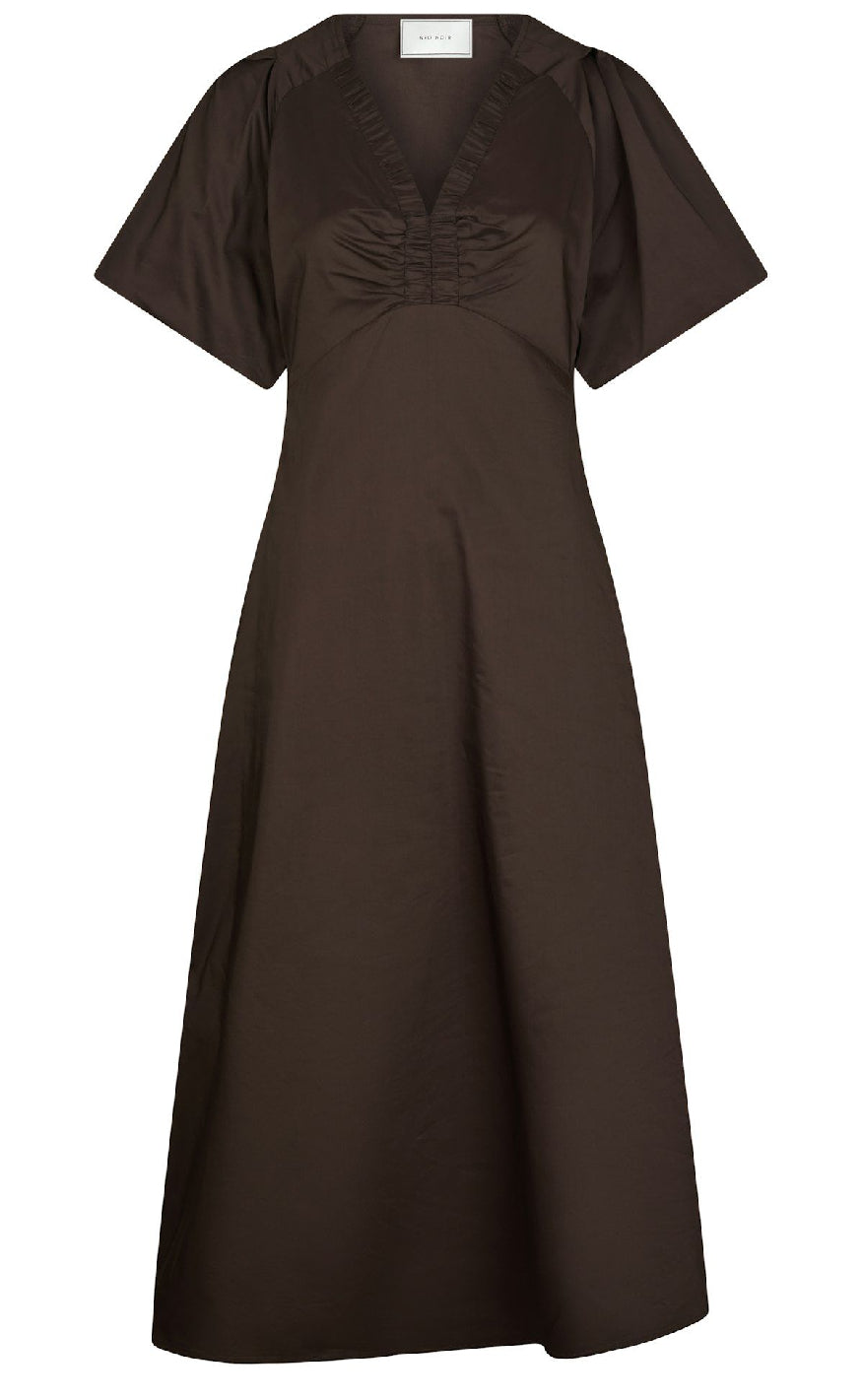 Neo Noir Kjole Illana Poplin Chocolate Brown