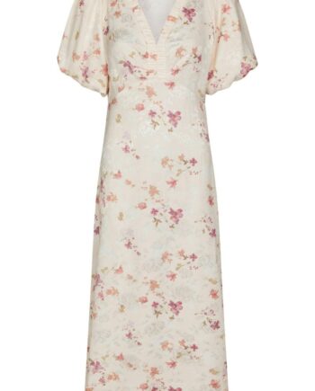 Neo Noir Kjole Illana Sateen Print Creme