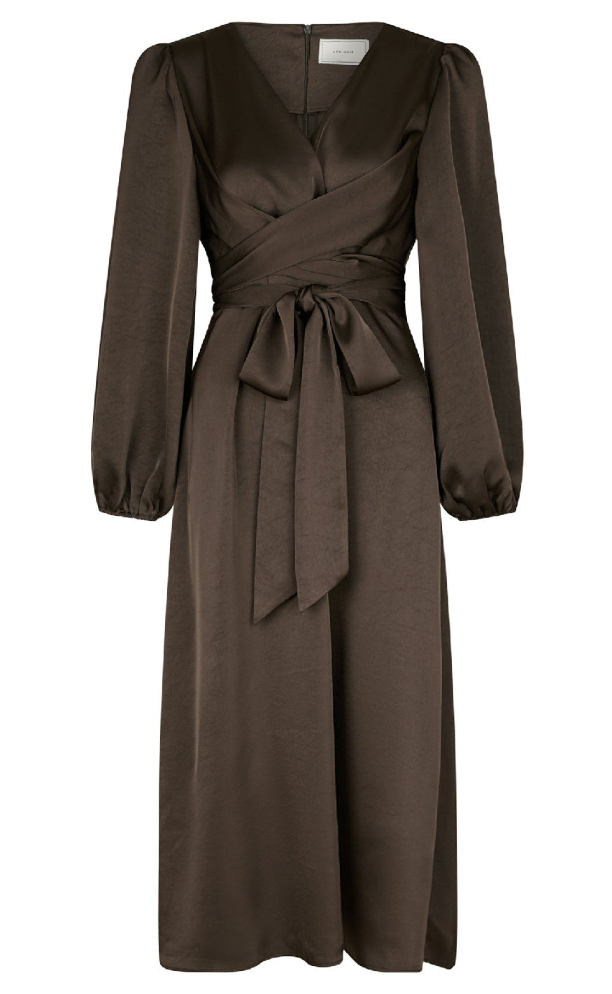 Neo Noir Kjole Rimini Heavy Sateen Dark Brown