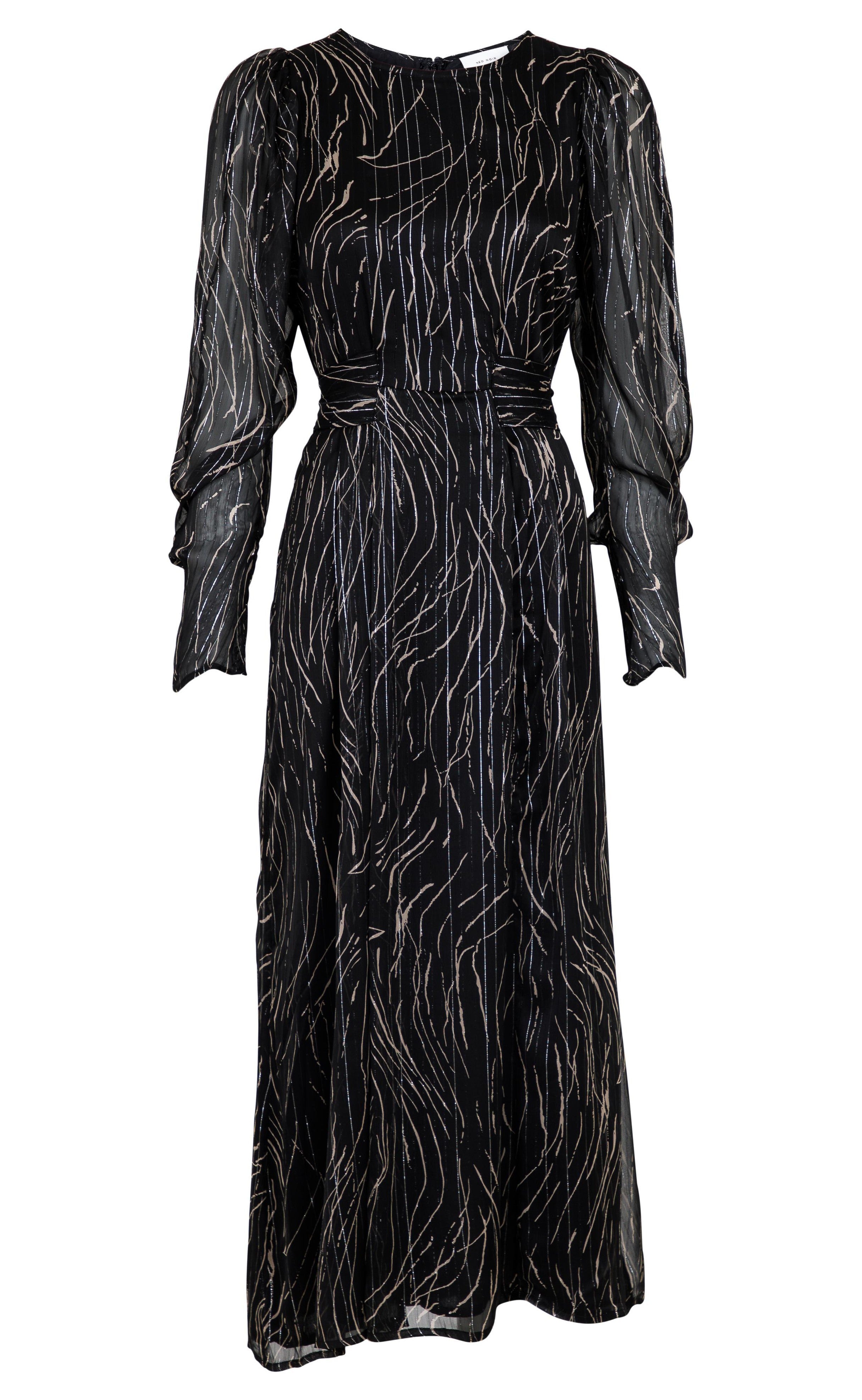 Neo Noir Kjole Vivian Slim Graphic Black