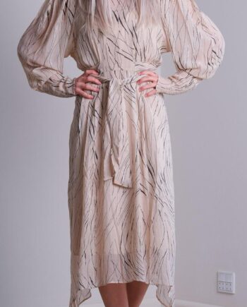 Neo Noir Kjole Vivian Slim Graphic Creme