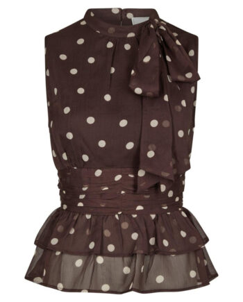 Neo Noir Top Ansol Big Dot Brown