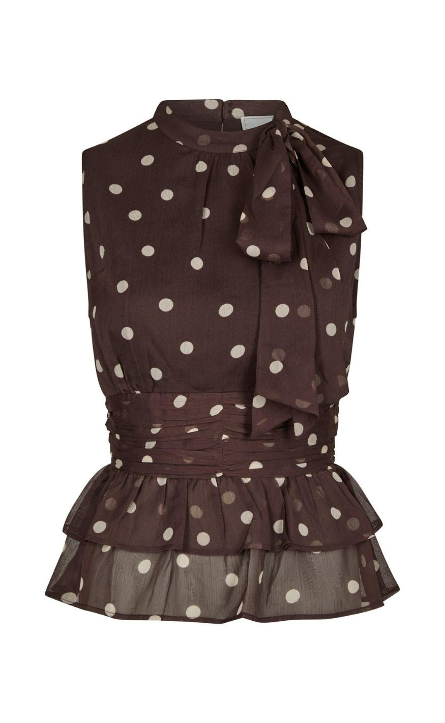 Neo Noir Top Ansol Big Dot Brown