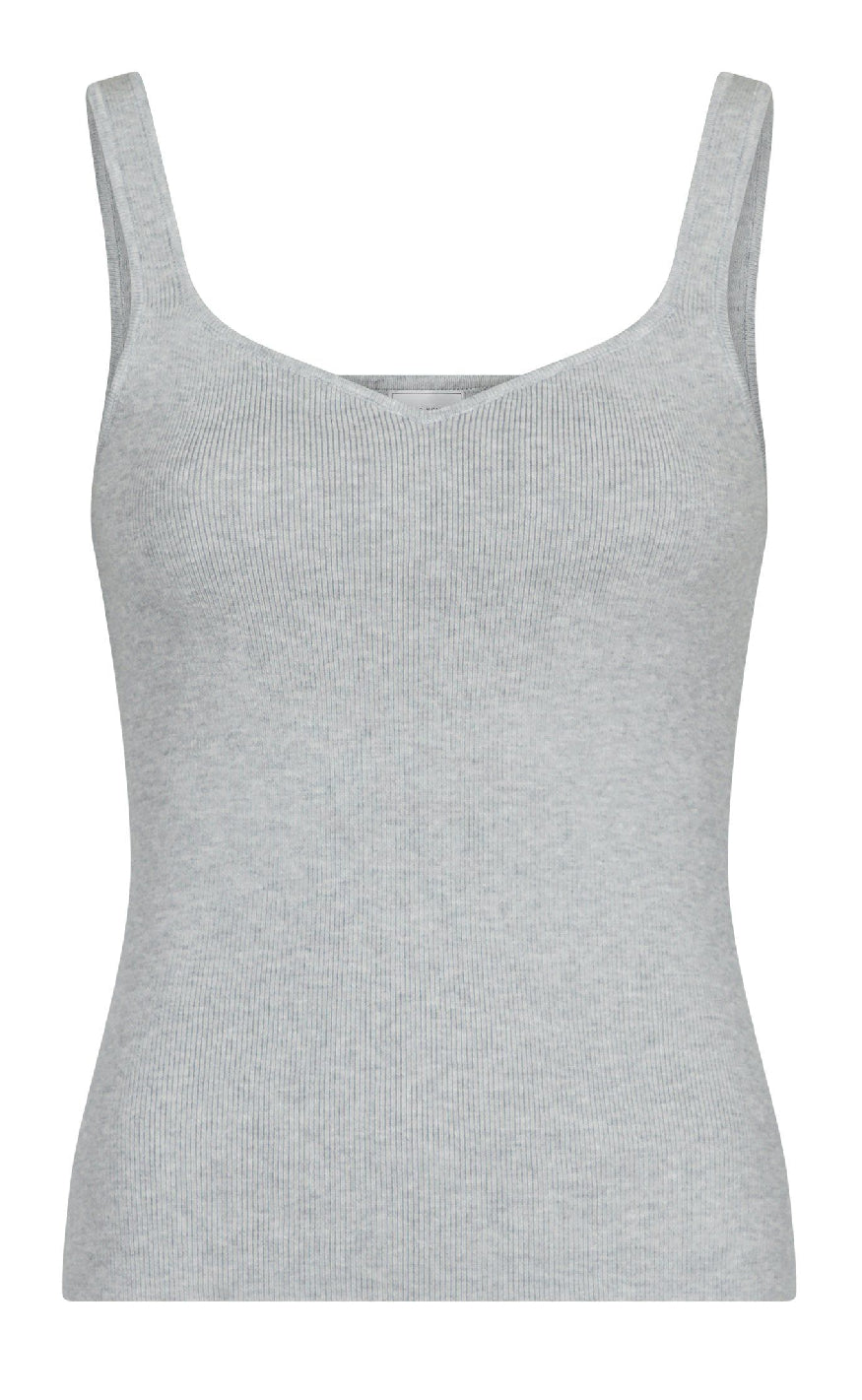 Neo Noir Top Hanora Light Grey Melange