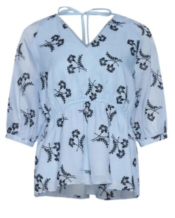 Noella Bluse Jin Light Blue