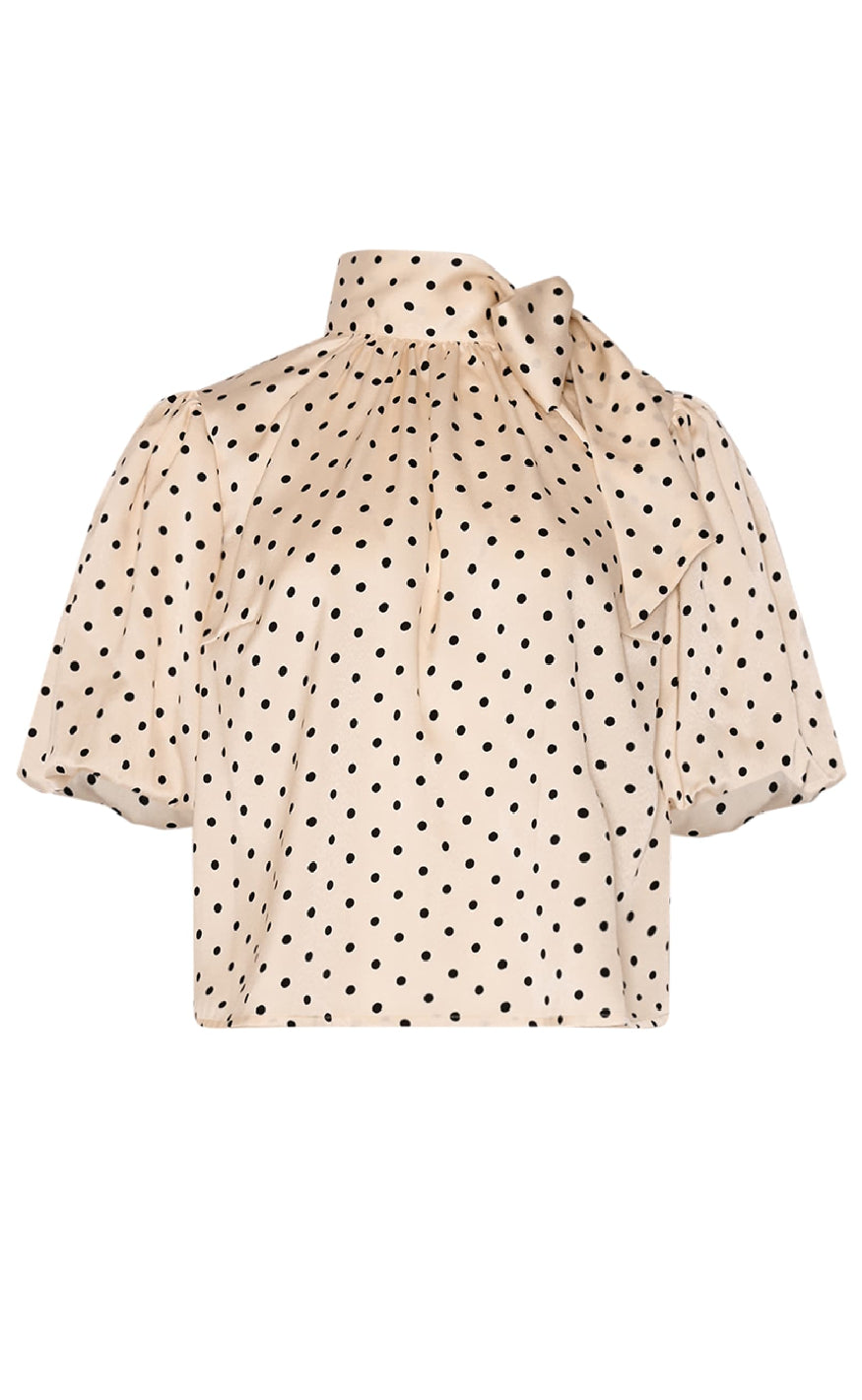 Noella Bluse Kesha Carmine White Print