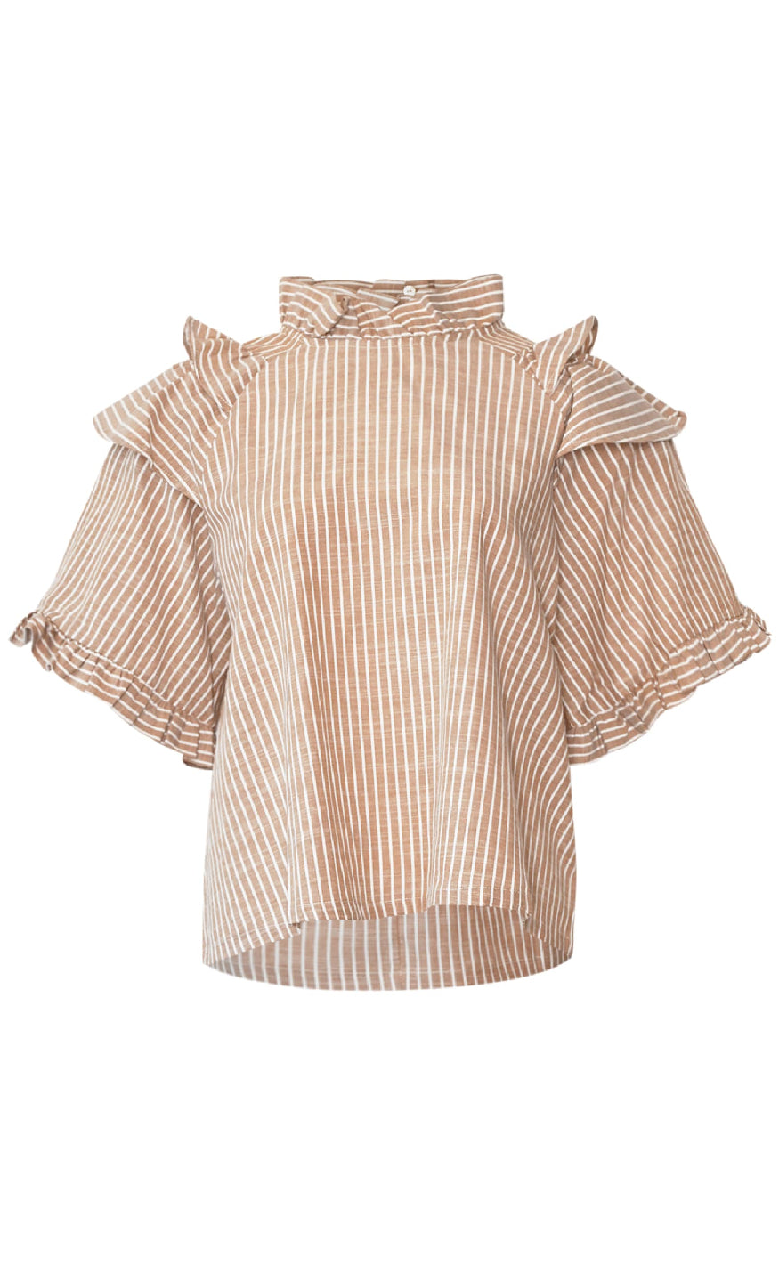 Noella Bluse Lesly Sand Stripe