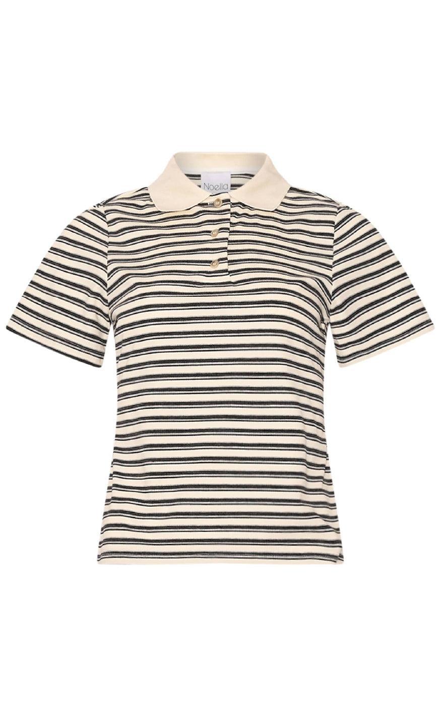 Noella Bluse Leyna Sugar Grey Stripe