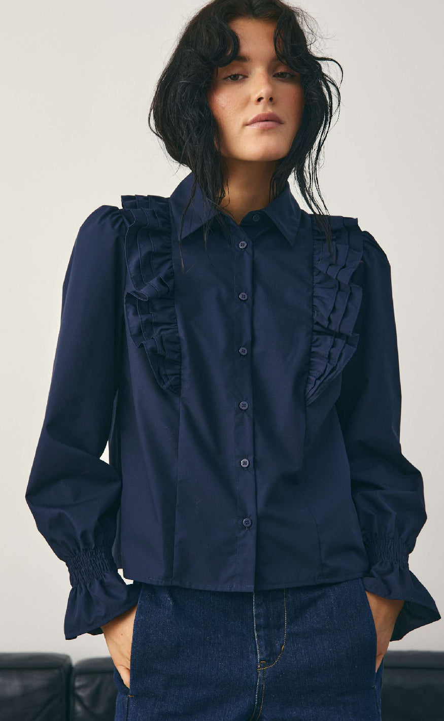 Noella Bluse Lucina Navy Blue
