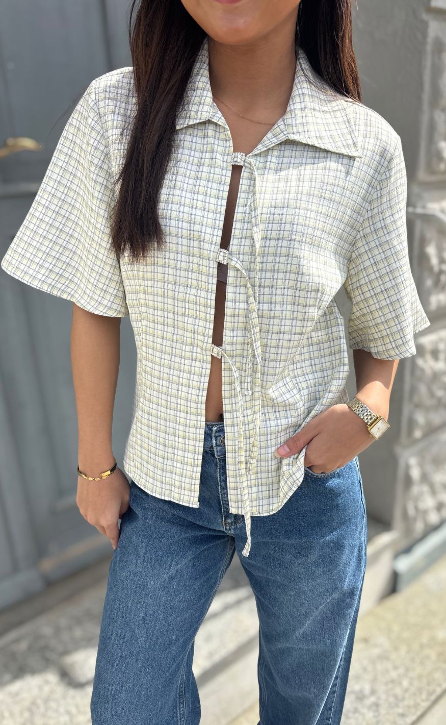 Noella Bluse Miko Denny Yellow Check