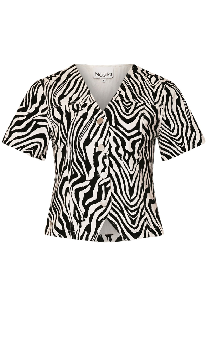 Noella Bluse Stormina Taleah Zebra Print