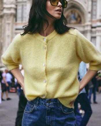Noella Cardigan Kae Ss Light Yellow